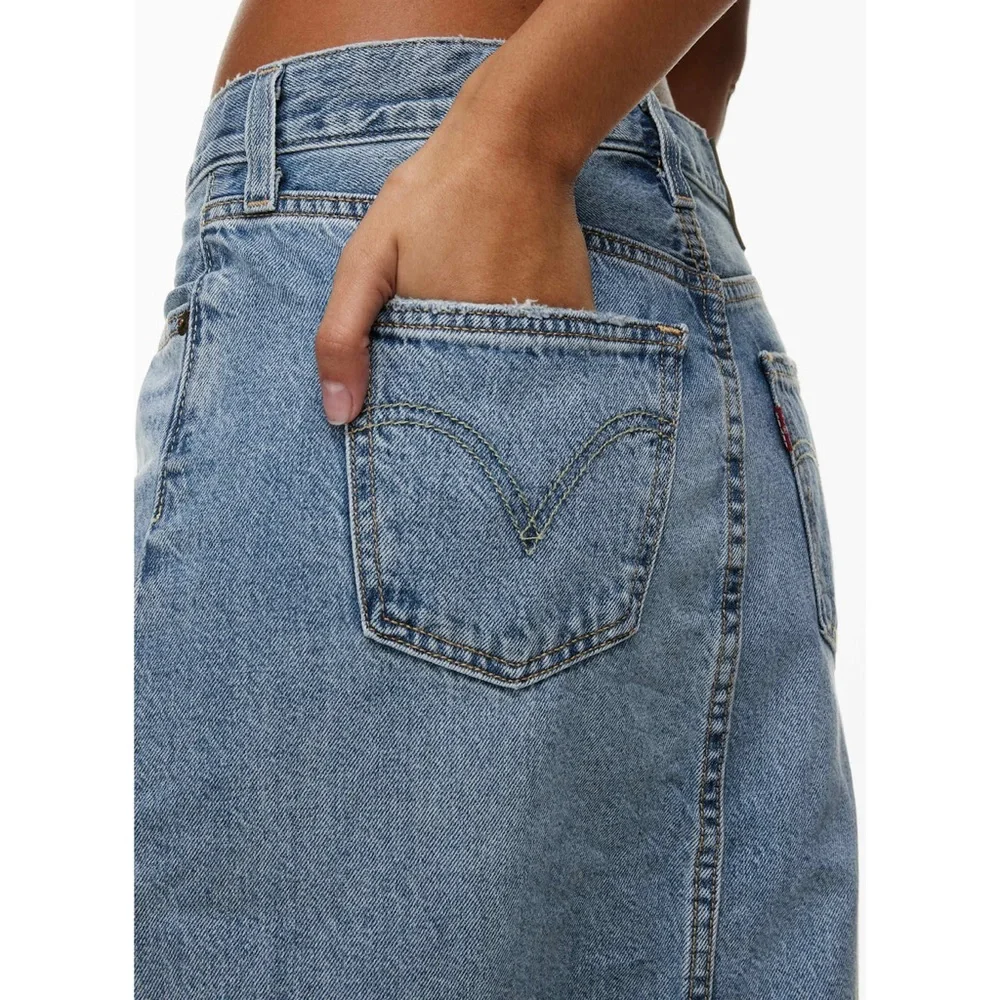 NEW Levi's Denim Ankle Column Skirt Size 26 - Picture 3 of 8